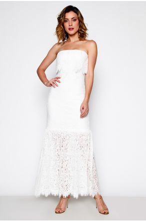 vestido macacao branco