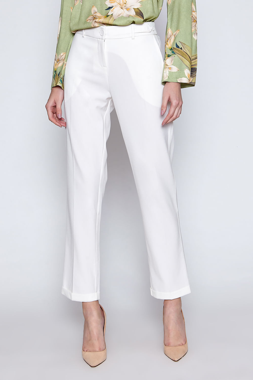 Calca Off White Com Detalhe Cos Frente E Bolso Falso Cordoce