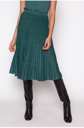 saia de lurex verde