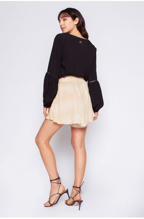 Shorts-Bege-Estampado-Com-Elastico-No-Cos-corpo-costas