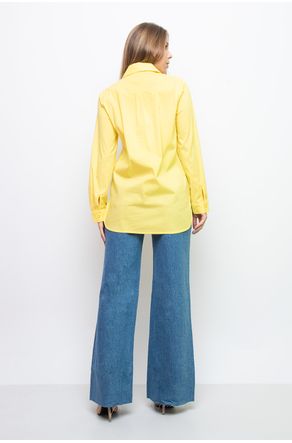Camisa-Amarela-De-Tricoline-Com-Barra-Arredondada-corpo-costas