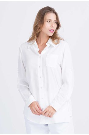 Camisao-Off-White-De-Viscose-Com-Bolso-close-frente