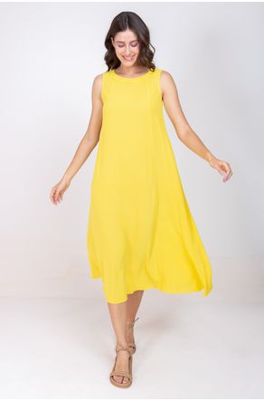Vestido-Amarelo-Midi-Com-Recorte-corpo-frente
